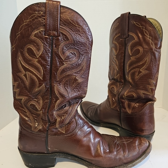 Dan Post Milwaukee Men's 12B Brown Leather Western Cowboy Boots DP 2111R - Picture 6 of 9